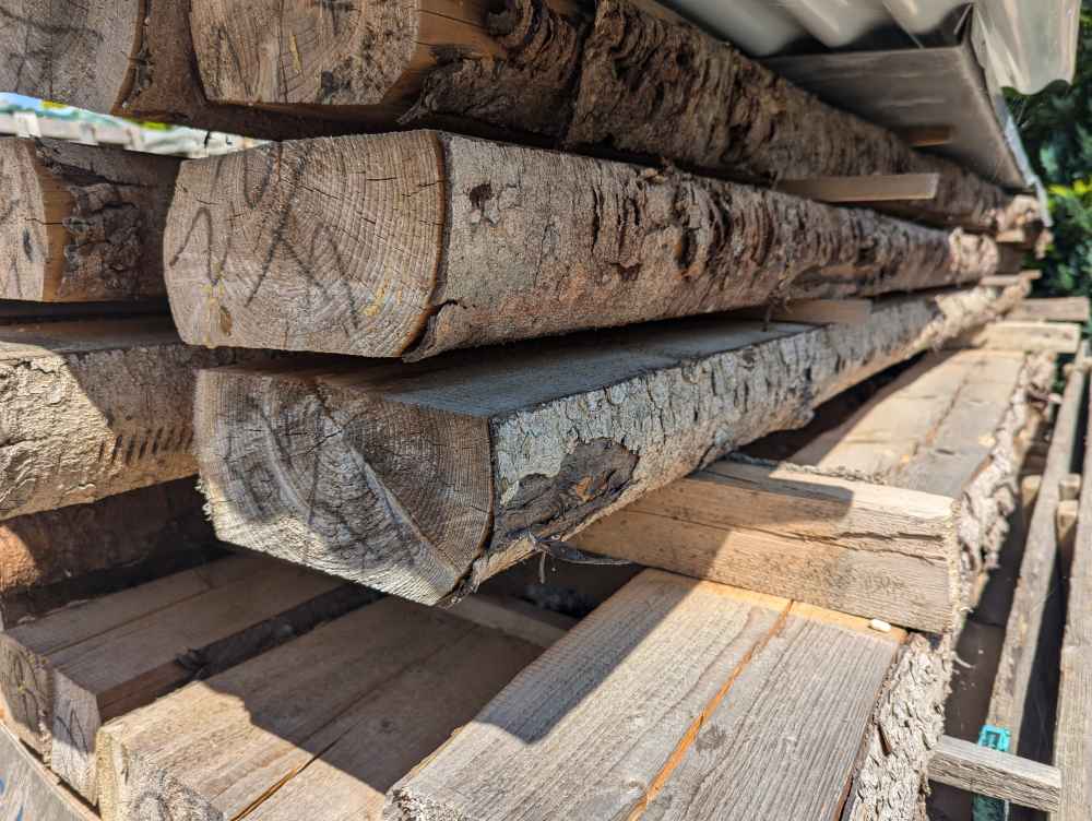 Bohlen & Stämme mit Baumkante